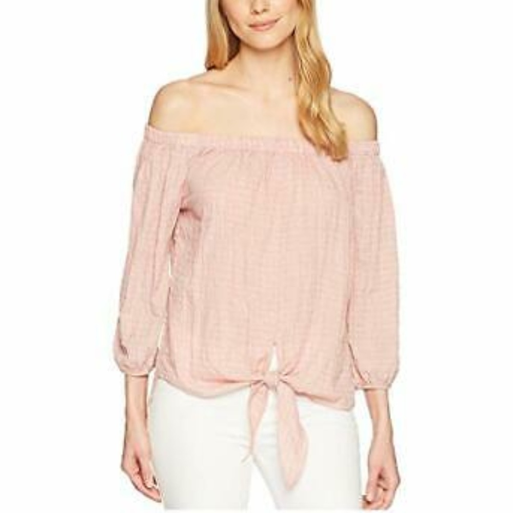 Liverpool Off-the-Shoulder Shirt with Tie Front